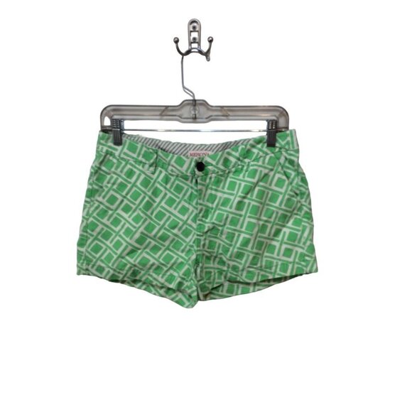 Merona Women Short Size 4 Green And White Cotton - Picture 1 of 3